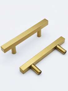 1pc Stainless Steel Drawer Pull, Gold Nordic Style Drawer Handle For Home - Gold - View 2