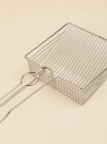 1pc Hollow Out Metal Cat Litter Shovel - Silver - View 3