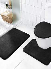 1pc Simple Soft Memory Foam Water Absorption Anti-Slip Bath Mat Or Toilet Mat Carpet Bathroom Kitchen Decor