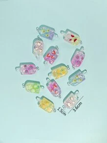 12入組冰棒DIY吊墜 - 彩色 - 查看 3