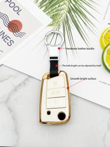 1set Keychain & key Cover Compatible With Volkswagen/Skoda - White - View 4