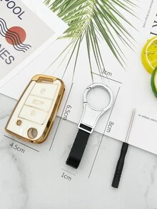 1set Keychain & key Cover Compatible With Volkswagen/Skoda - White - View 5