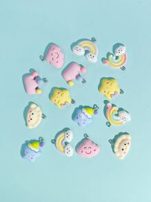 14入組卡通DIY吊墜 - 彩色 - 查看 2