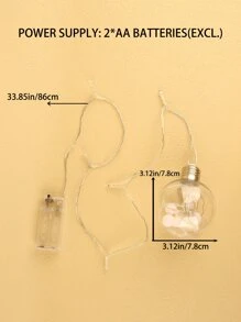 1入組球裝飾懸掛装饰灯 - 黃色 - 查看 8