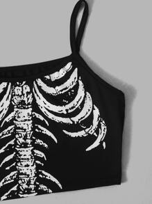 ROMWE Grunge Punk Bộ đồ hai mảnh nữ Tương phản ràng buộc Lễ Các Thánh Giải trí - Nhiều màu - Xem 5