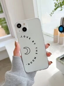 2 piezas Funda de teléfono transparente con diseño de luna y sol - Multicolor - Ver 6