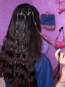 ROMWE 10 piezas Goma de pelo en espiral con diseño de serpiente - Oro rosa - Ver 5