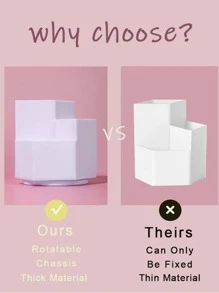 1 hộp đựng cọ trang điểm xoay được - trắng - Xem 4