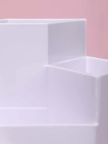 1 hộp đựng cọ trang điểm xoay được - trắng - Xem 3