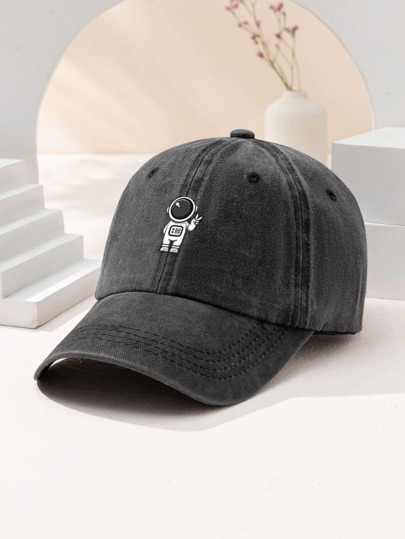 1 pieza Gorra de béisbol de protección solar ajustable con impresión de astronauta unisex adecuada para uso diario al aire libre