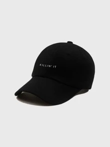 Men Smile Face Digital Printed Cap - Black - View 1