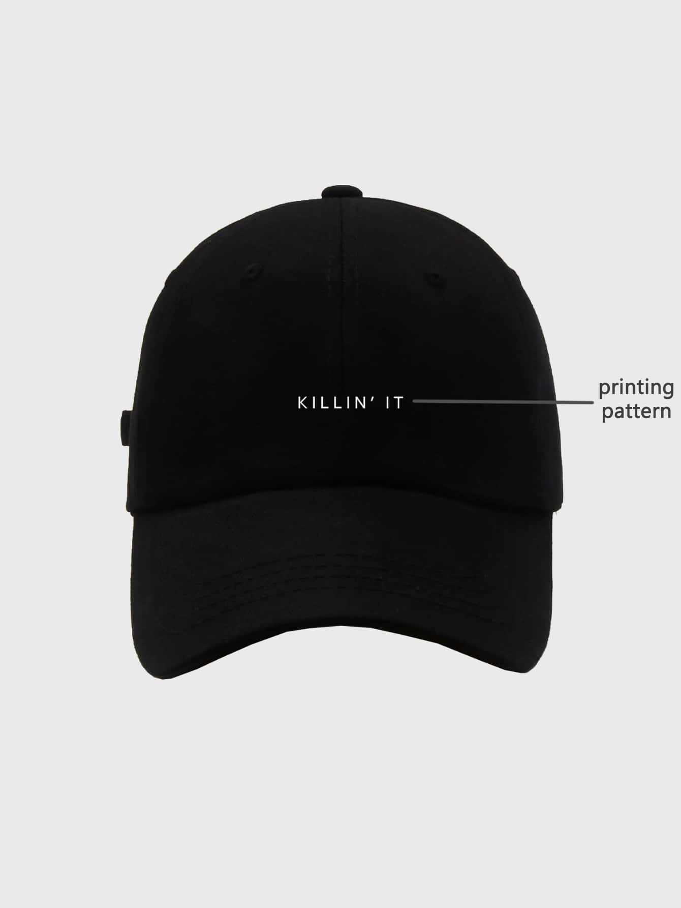 Mũ bóng chày đồ họa nam chữ cái - màu đen - Xem 3