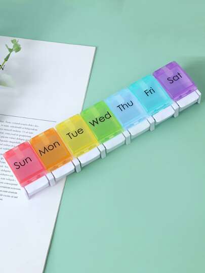 1pc Portable 7-Day Pill Organizer