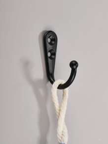 2pcs Alloy Wall Hook - Black - View 1