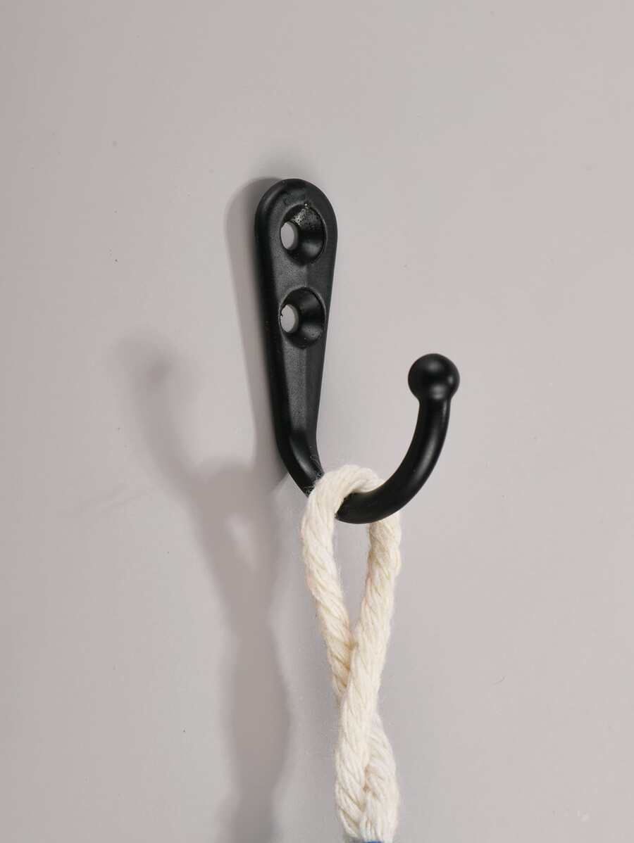 2pcs Alloy Wall Hook - Black - View 1