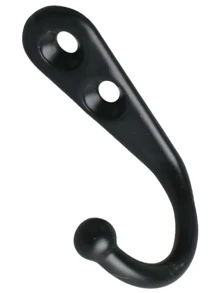 2pcs Alloy Wall Hook - Black - View 3