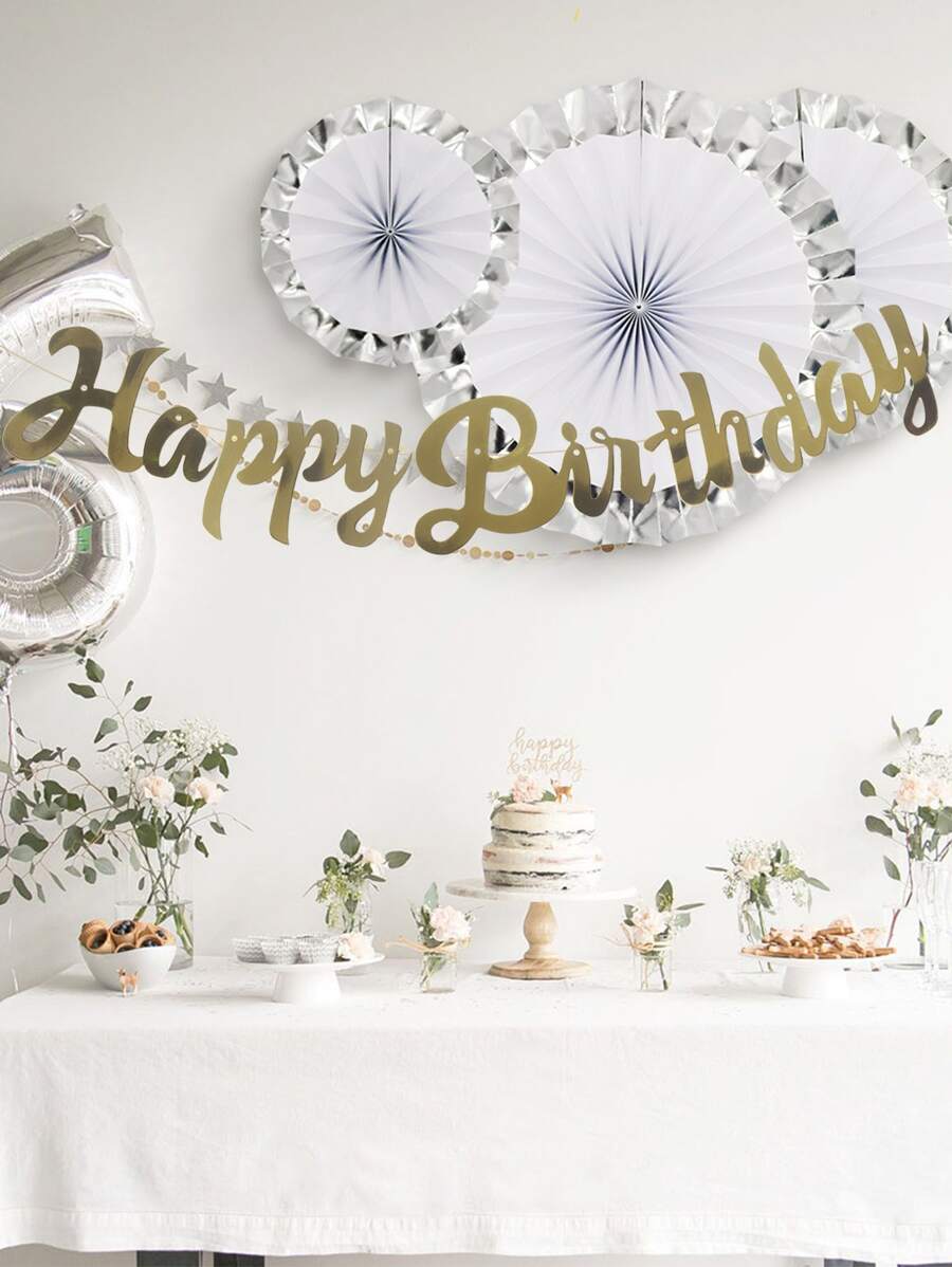 1pc Birthday Party Pull Flag - Multicolor - View 1