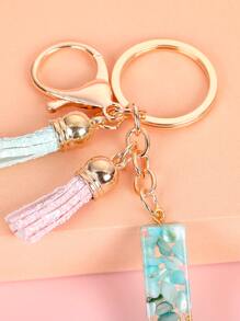 流蘇墜飾鑰匙圈 - 彩色 - 查看 3