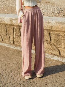 DAZY Slant Pocket Wide Leg Pants,Teacher Pants