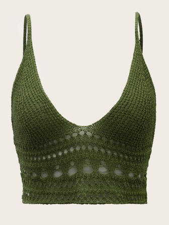 Solid Cut-out Knit Top