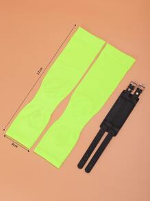 Guantes sin dedo con diseño de hebilla - Verde - Ver 6