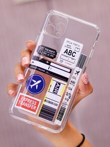 Funda de celular transparente etiqueta patrón - Multicolor - Ver 6