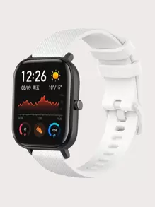 1pc Plain Watchband Compatible With Amazfit GTS - White - View 2