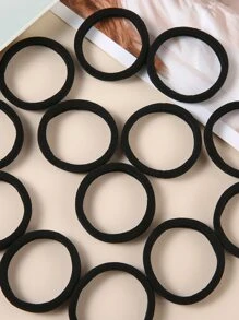 50 chiếc dây buộc tóc tối giản cho nữ, dây chun buộc tóc thông thường, phụ kiện tóc nữ, dây buộc tóc đuôi ngựa, dây chun buộc tóc, dây chun buộc tóc, dây buộc tóc thể thao, làm đẹp, trang điểm, phụ kiện nữ. - màu đen - Xem 3