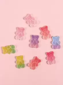 Chuyển đổi hình dạng móng tay của bạn với nghệ thuật trang trí móng tay 10 chiếc gấu kẹo mềm hình gấu trang trí móng tay cho phụ nữ và trẻ em gái - Nhiều màu - Xem 4