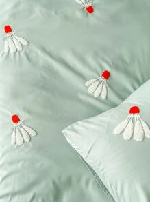 Badminton Tufted Duvet Cover Set Without Filler - Green - View 6