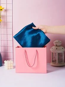 5 chiếc/10 chiếc Túi giấy Kraft màu hồng đơn giản, Túi quà màu đen, Túi đóng gói quà tặng, Đồ dùng cho bữa tiệc, Túi mua sắm - Hồng - Xem 2