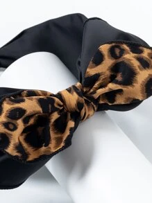 1 قطعة شريط رأس بشكل فراشة بطبعة نمر، مناسب للخروج مع العائلة والأصدقاء في فصلي الخريف والشتاء وعيد الحب، شريط للشعر، إكسسوارات شعر