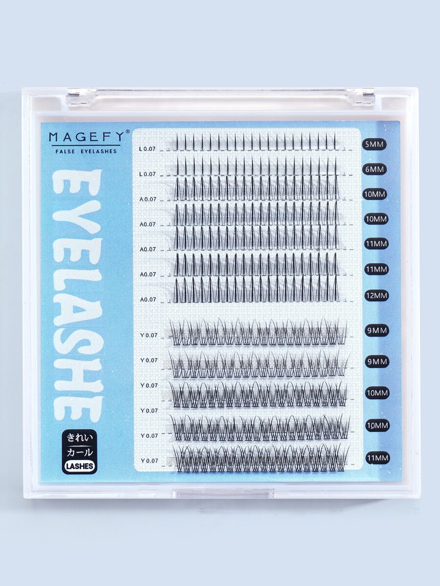 Pestañas Manga, 1 caja de pestañas postizas individuales - Negro - Ver 1