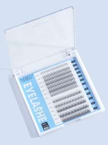 Pestañas Manga, 1 caja de pestañas postizas individuales - Negro - Ver 2