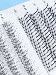 Pestañas Manga, 1 caja de pestañas postizas individuales - Negro - Ver 3