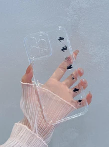 Transparente Handyhülle mit Wolken Muster - Verschiedenfarbig - Übersicht 3