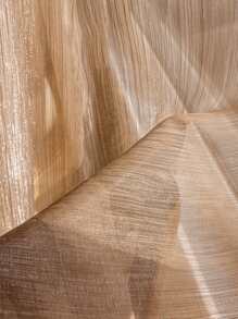 金屬亮絲單片透視窗簾 - 棕色 - 查看 3