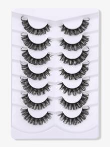 Himirell 7pairs/Set Crisscross Style Fashion False Eyelashes Strip Lashes, Lashes, Eyelashes, Fake Lashes - Black - View 1
