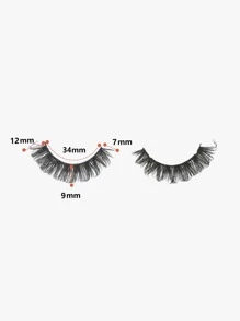 Himirell 7pairs/Set Crisscross Style Fashion False Eyelashes Strip Lashes, Lashes, Eyelashes, Fake Lashes - Black - View 3