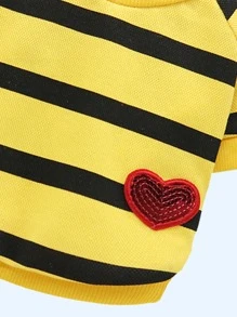 Striped Print Pet Sweatshirt - Multicolor - View 4