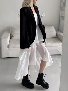 DAZY Layered High Low Hem Cami Dress Flowy Dress Cruise Women Outfits Vacation Outfits Women - White - View 3