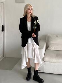 DAZY Layered High Low Hem Cami Dress Flowy Dress Cruise Women Outfits Vacation Outfits Women - White - View 6