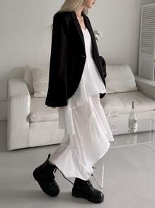 DAZY Layered High Low Hem Cami Dress Flowy Dress Cruise Women Outfits Vacation Outfits Women - White - View 7