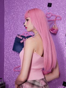 ROMWE Solid Cut Out Pearls Decor Knit Top