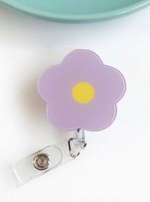 1入組花卉設計身份證扣 - 彩色 - 查看 3