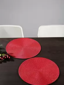 Tapete de comedor de costura de polipropileno rojo, 1 pieza-6 piezas - Rojo - Ver 1