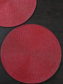 Tapete de comedor de costura de polipropileno rojo, 1 pieza-6 piezas - Rojo - Ver 2