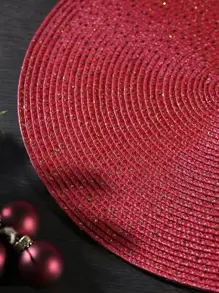 Tapete de comedor de costura de polipropileno rojo, 1 pieza-6 piezas - Rojo - Ver 3