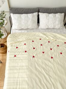 Beetle Embroidered Quilted Bedspread