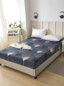 銀杏葉紋印花床包，現代式床單，適用於臥室 - 彩色 - 查看 5